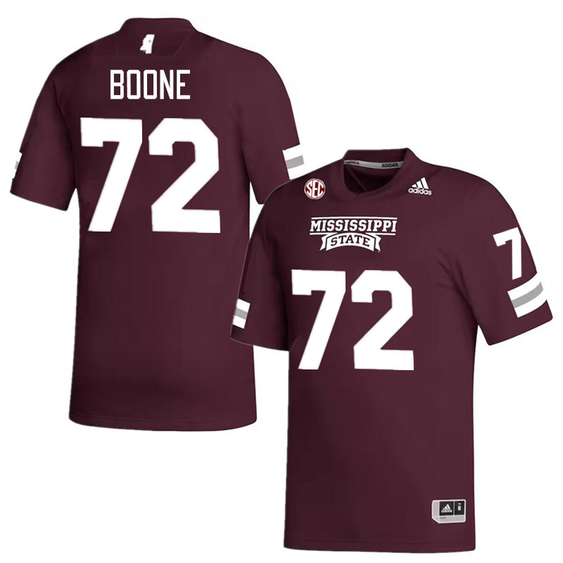 Men #72 Canon Boone Mississippi State Bulldogs 2023 College Football Jerseys Stitched-Maroon